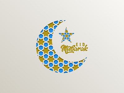Eid Mubarak Islamic Crescent crescent design ied mubarak islamic moon paper cut vector