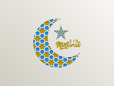 Eid Mubarak Islamic Crescent