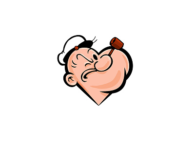 Popeye cartoon doubletap heart instagram instaheart popeye popular retro sailor spinach taptap