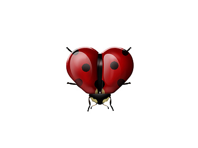 Ladybug Heart beettle bug doubletap heart icon instagram instaheart ladybug love taptap