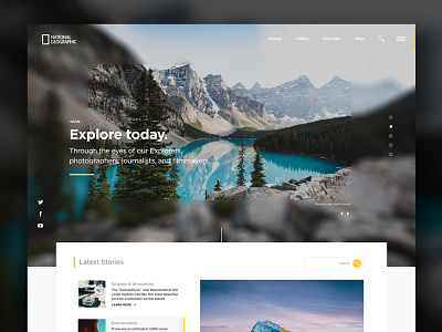 National Geographic web design concept