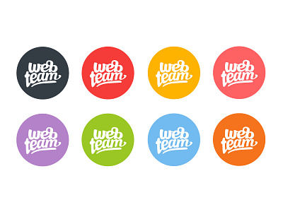 Web Team Logo colours concept flat logo team web