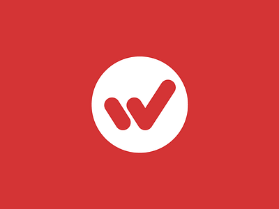 The Big W branding circle illustration logos red team web white