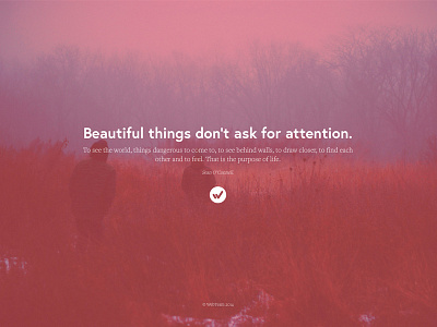 Beautiful things don't ask for attention maintenance php sean oconnell walter mitty wordpress