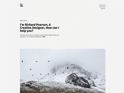 Portfolio graphic design minimalist photography portfolio web design