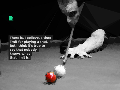 There is, I believe, a time limit... design illustration polygon redball snooker typography