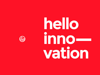 Hello Innovation design identity logo messages posters typography