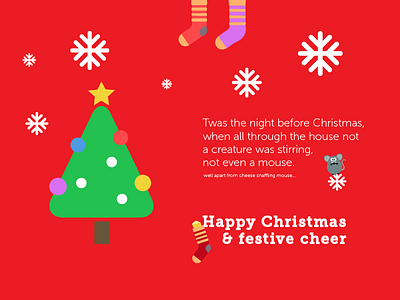 Happy Christmas & festive cheer cheer christmas festive happy mouse snow flakes stockings tree xmas