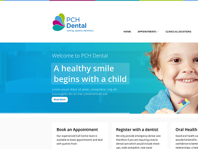 PCH Dental dentistry design private smile together website