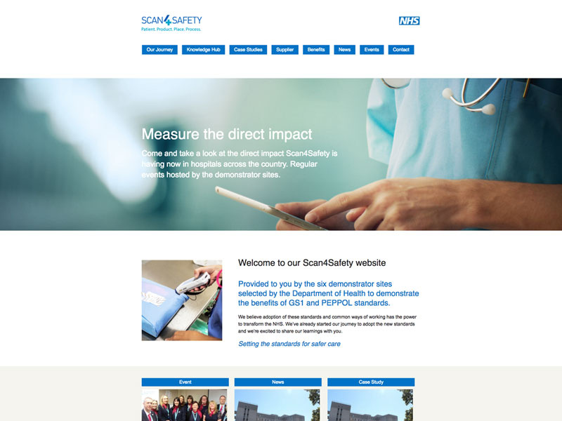 Scan4Safety Website websites design barcodes scanning national nhs