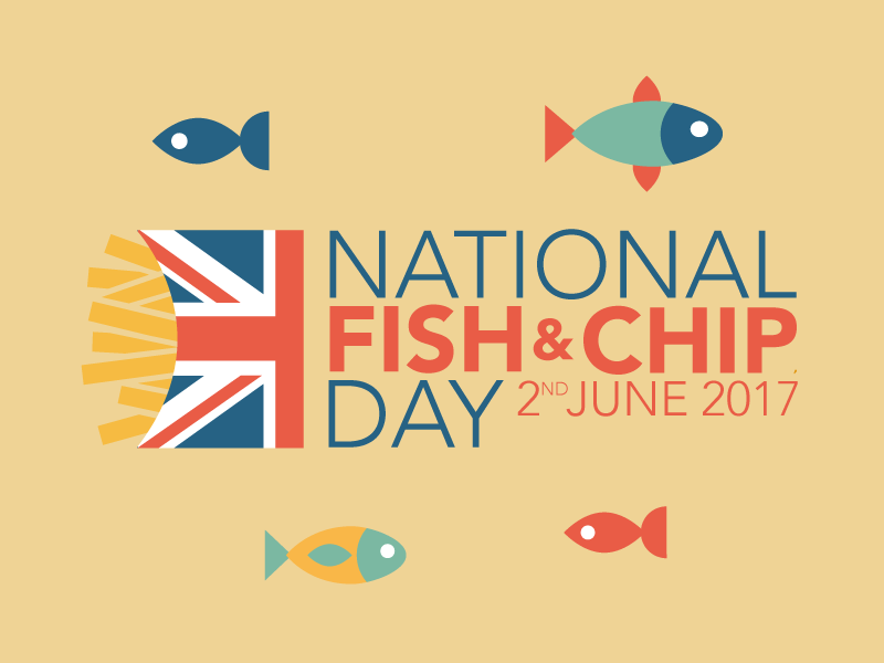 National Fish and Chips Day - 2nd June 2017 graphics design illustration forks newspaper shop uk sea fish chips
