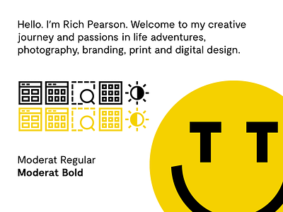 Icons and Type design icons illustrator moderat perfect pixel type vector yellow