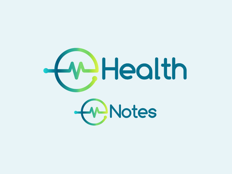e-health and e-notes Identity colour nhs logo identity design illustrator