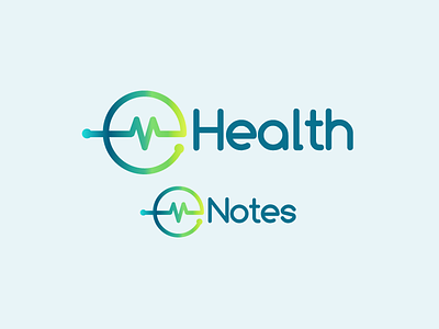 e-health and e-notes Identity colour design identity illustrator logo nhs