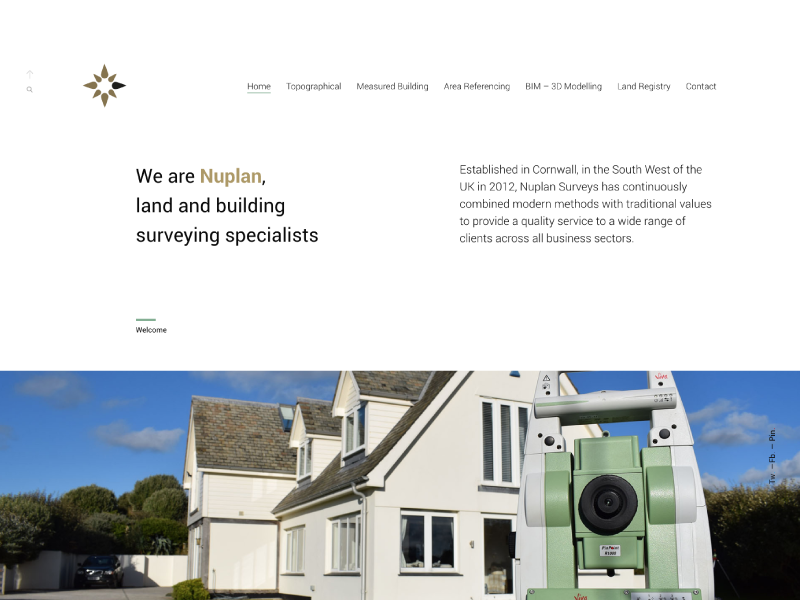 New Nuplan Surveys Website cornwall design building land surveys identity website