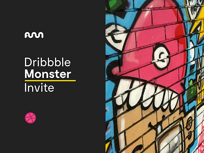 Dribbble Monster Invite design dribbble illustration invite monster rich pearson