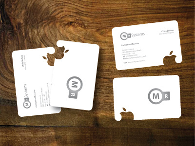 Reseller Business Cards apple business cards cutout logo mr reseller systems wood