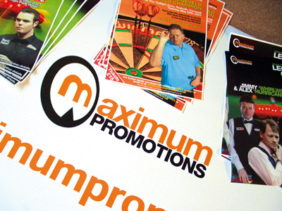 Maximum Promotions alex higgins cornwall darts design identity illustration jimmy white logos maximum promotions print professional raymond van barneveld snooker venue web world