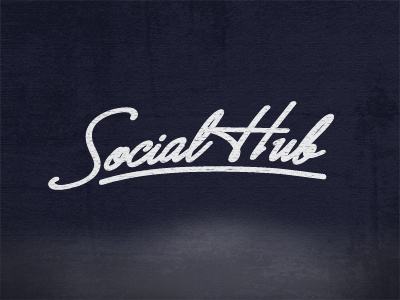 Social Hub calligraphy custom drawing hand drawn illustration lettering texture