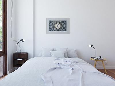 Simple Bedroom 3d architecture art color design light modeling modern room texture