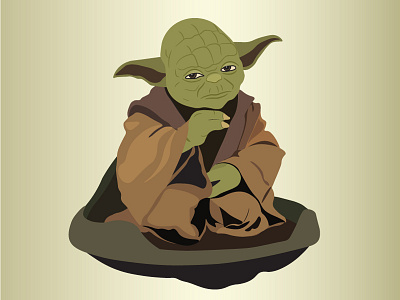 Yoda character green illustration illustrator star wars starwars wise yoda