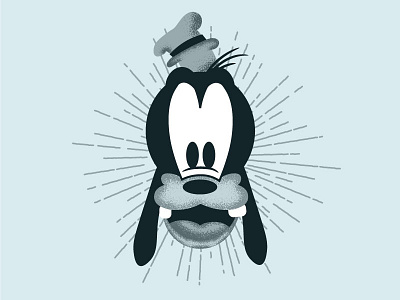 Retro Goofy blue cartoons character comic cute disney disney world goofy illustration mickey retro vintage