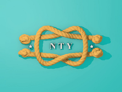 NYT 3d graphicdesign illustration teal