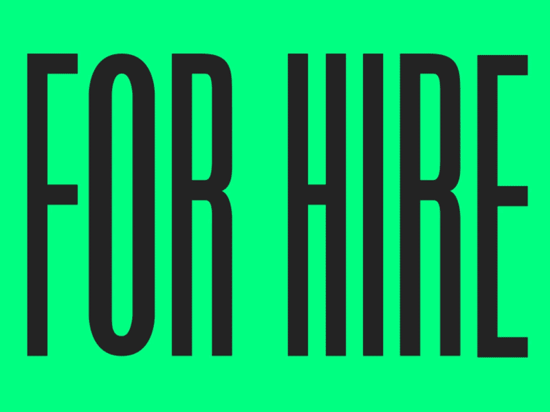 For Hire after design effects gif illustrator loop motion mumbai street typography