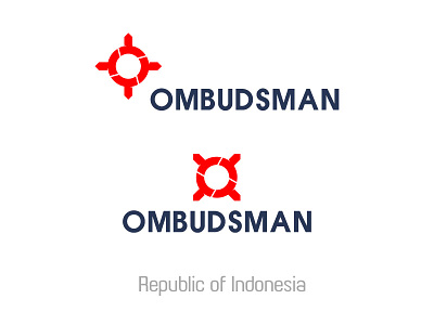 My Submission in Ombudsman Indonesia Logo Contest brand cool flat goverment identity incorporate logo pictogram red rotate simple symbol