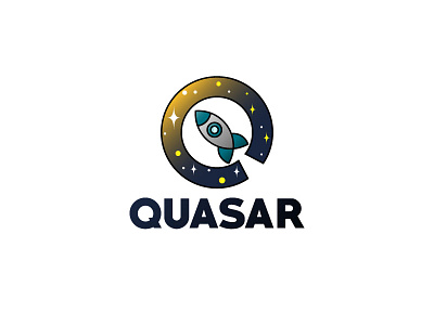 Quasar brand branding dailylogochallenge logo mark rocket shipping sign symbol