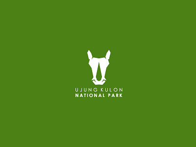 Day 20 : Ujung Kulon National Park, Rhino animal brand branding company corporate flat logo park rhino simple