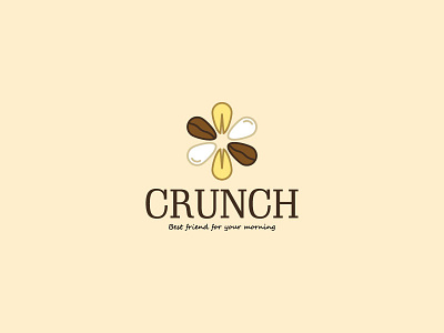 Day 21 : Crunch brand branding breakfast cereal company corporate line logo simple star