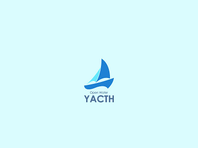 Day 23 : Yacth boat brand branding company corporate flat logo ocean sailor simple