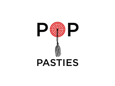 Pop Pasties branding burlesque design logo modern