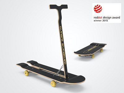 Dual-purpose skateboard design product design red dot