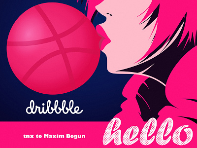 hello bubble hello dribbble illustration