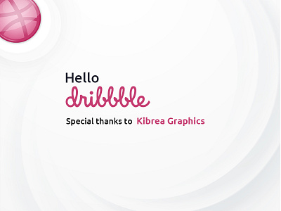 Hello Dribble dribbble first shot hello minimal thanks white