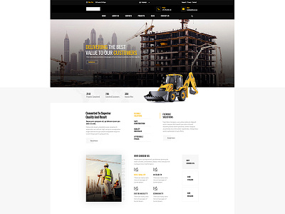 Construction architecture construction consultancy creative psd template website design