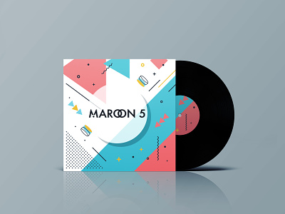 Weekly Art Challenge - Album Art for 'V' by Maroon 5 cd artwork cd cover cd design dribbleweeklywarmup illustration maroon5 weekly challenge weekly warm-up weeklywarmup