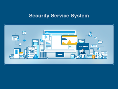 Security service system icon illustrator safety