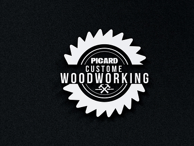 Custom Wood Working Company Logo box branding business company costume creative creative logos design illustration logo logo template logodesign logos picard print logo vector white