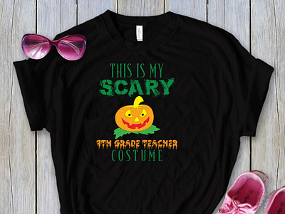 This is my Scary 9th Grade Teacher Costume T-Shirt Design photography