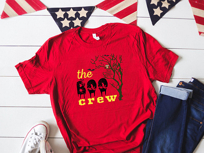 The Boo Crew T-shirt Design branding business creative creative logos design graphic design horrortshirt illustration logo photography pod printtshirt tshirt tshirtprint ui vector