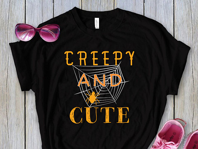 Creepy and Cute T-Shirt Design branding branding halloween business creative creative logos design fashion halloween fashion t shirt halloween fashion halloween t shirt halloween tesacher horror t shirt illustration logo t shirt t shirt halloween teacher halloween ui ux vector