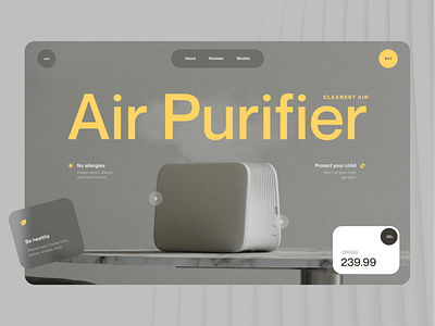 air purifier | website design concept