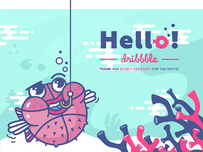 Hello! dribbble * First Shot corals debut dribble first shot fish fishing hello ocean