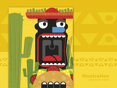 Mexican Illustration *1 amigo bar burrito cactus character food hot mexicano poncho sombrero taco vector