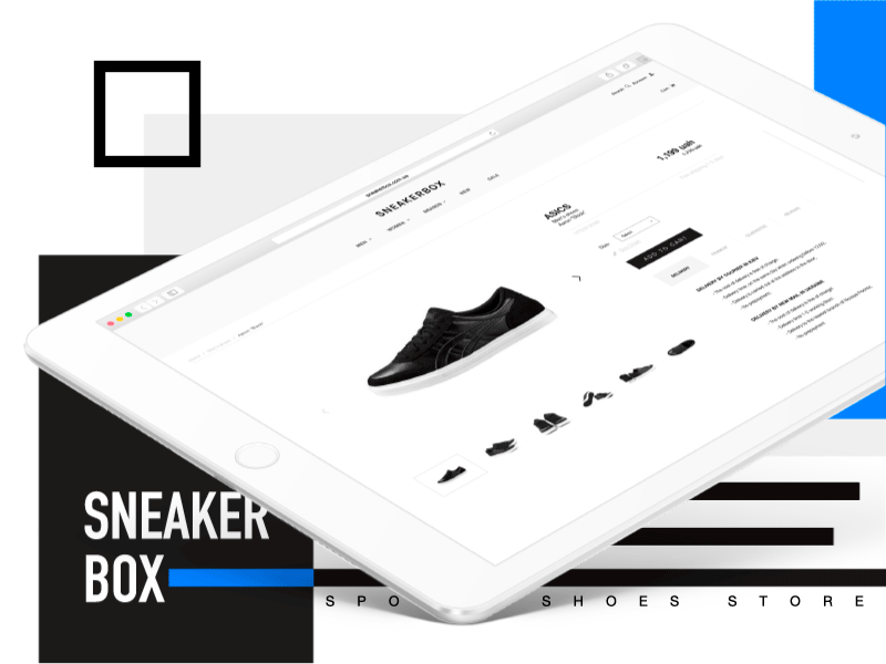 Product Screen animation *Sneaker Box branding card product design ux homepage interface landing motion sneakers ui web