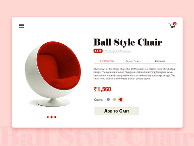 Ecommerce Single Item addtocart ecommerce ui uidesign uiux webdesign