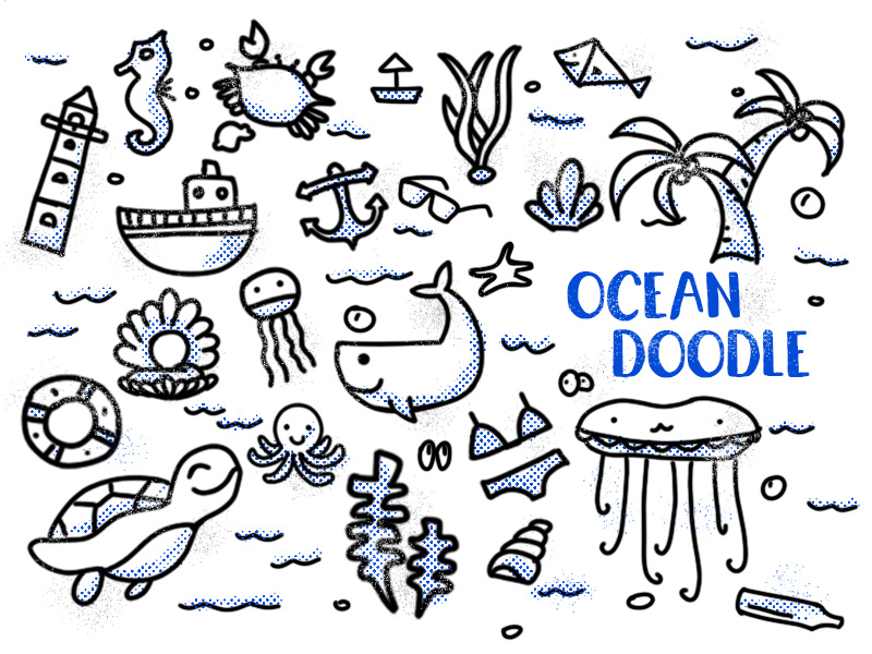 ocean doodle by Frankie on Dribbble